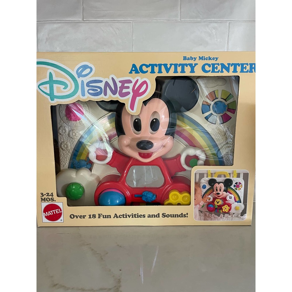 Vintage Mattel Multicolor Disney Baby Mickey Activity Center Ages 3-24 Months